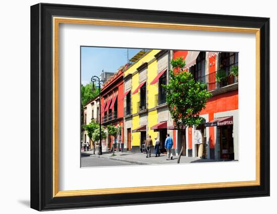 ¡Viva Mexico! Collection - Mexico City Colorful Facades-Philippe Hugonnard-Framed Photographic Print