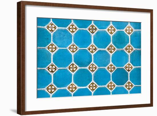 ¡Viva Mexico! Collection - Mosaics Blue Bricks-Philippe Hugonnard-Framed Photographic Print