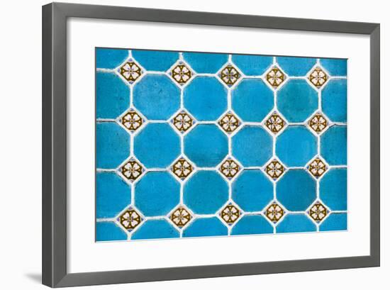 ¡Viva Mexico! Collection - Mosaics Blue Bricks-Philippe Hugonnard-Framed Photographic Print