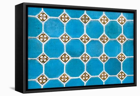 ¡Viva Mexico! Collection - Mosaics Blue Bricks-Philippe Hugonnard-Framed Premier Image Canvas