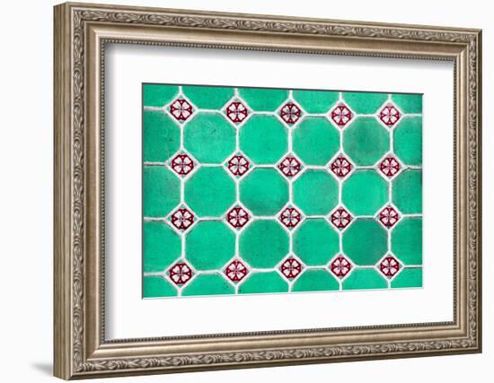 ¡Viva Mexico! Collection - Mosaics Green Bricks-Philippe Hugonnard-Framed Photographic Print