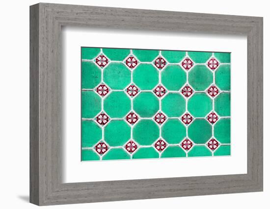 ¡Viva Mexico! Collection - Mosaics Green Bricks-Philippe Hugonnard-Framed Photographic Print