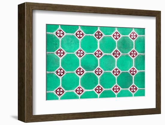 ¡Viva Mexico! Collection - Mosaics Green Bricks-Philippe Hugonnard-Framed Photographic Print