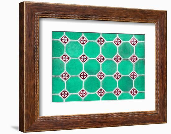 ¡Viva Mexico! Collection - Mosaics Green Bricks-Philippe Hugonnard-Framed Photographic Print