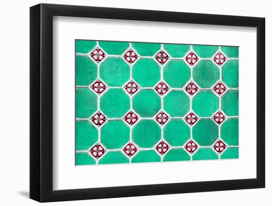 ¡Viva Mexico! Collection - Mosaics Green Bricks-Philippe Hugonnard-Framed Photographic Print