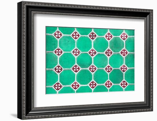 ¡Viva Mexico! Collection - Mosaics Green Bricks-Philippe Hugonnard-Framed Photographic Print