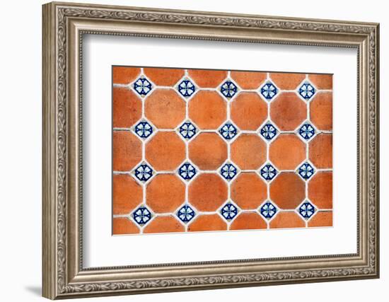 ¡Viva Mexico! Collection - Mosaics Orange Bricks-Philippe Hugonnard-Framed Photographic Print