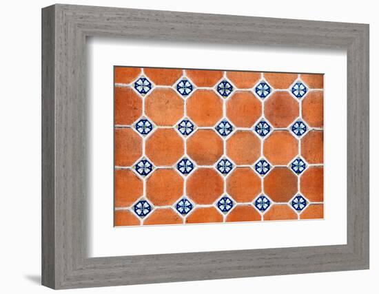 ¡Viva Mexico! Collection - Mosaics Orange Bricks-Philippe Hugonnard-Framed Photographic Print