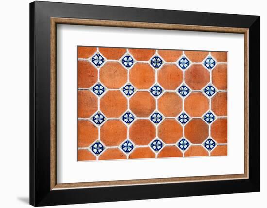 ¡Viva Mexico! Collection - Mosaics Orange Bricks-Philippe Hugonnard-Framed Photographic Print