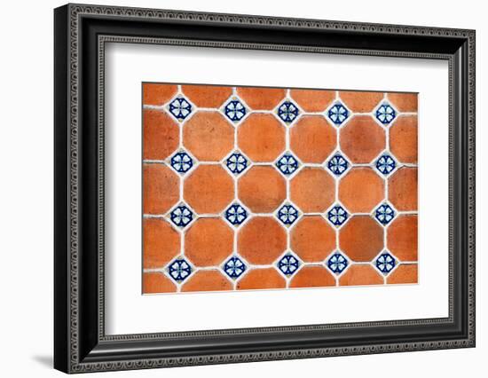 ¡Viva Mexico! Collection - Mosaics Orange Bricks-Philippe Hugonnard-Framed Photographic Print