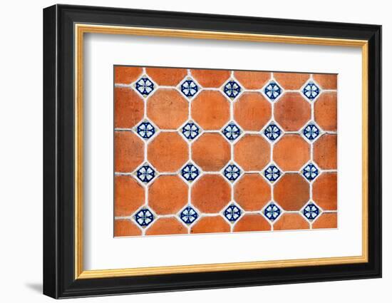 ¡Viva Mexico! Collection - Mosaics Orange Bricks-Philippe Hugonnard-Framed Photographic Print