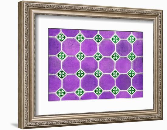 ¡Viva Mexico! Collection - Mosaics Purple Bricks-Philippe Hugonnard-Framed Photographic Print