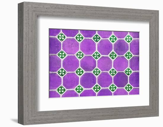 ¡Viva Mexico! Collection - Mosaics Purple Bricks-Philippe Hugonnard-Framed Photographic Print