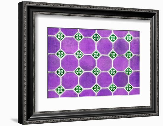 ¡Viva Mexico! Collection - Mosaics Purple Bricks-Philippe Hugonnard-Framed Photographic Print