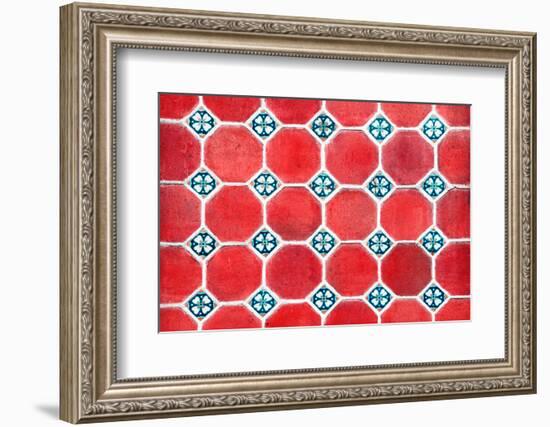 ¡Viva Mexico! Collection - Mosaics Red Bricks-Philippe Hugonnard-Framed Photographic Print