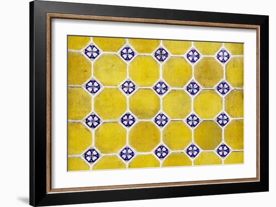 ¡Viva Mexico! Collection - Mosaics Yellow Bricks-Philippe Hugonnard-Framed Photographic Print