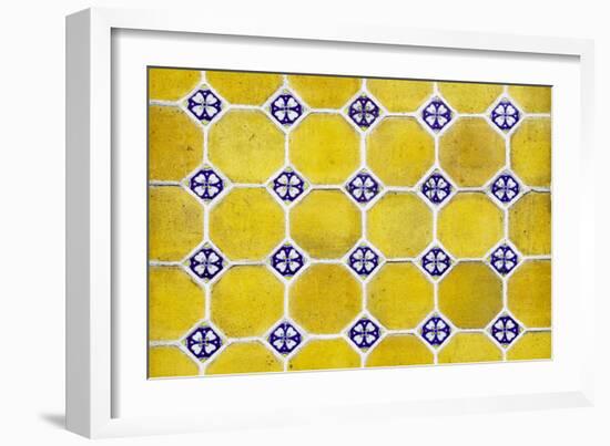 ¡Viva Mexico! Collection - Mosaics Yellow Bricks-Philippe Hugonnard-Framed Photographic Print