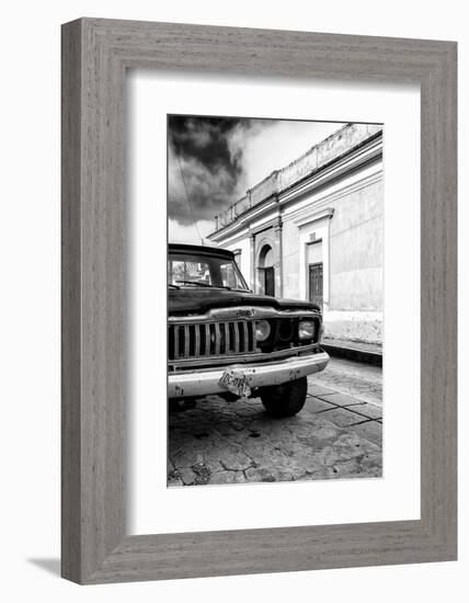 ¡Viva Mexico! Collection - Old Black Jeep and Colorful Street II-Philippe Hugonnard-Framed Photographic Print
