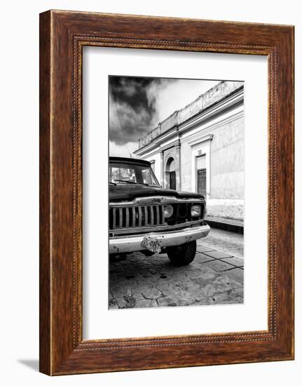 ¡Viva Mexico! Collection - Old Black Jeep and Colorful Street II-Philippe Hugonnard-Framed Photographic Print