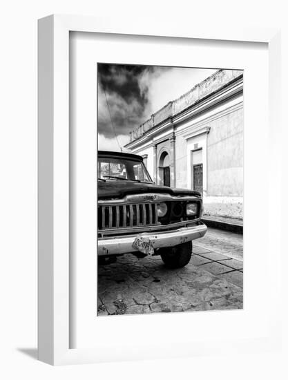 ¡Viva Mexico! Collection - Old Black Jeep and Colorful Street II-Philippe Hugonnard-Framed Photographic Print