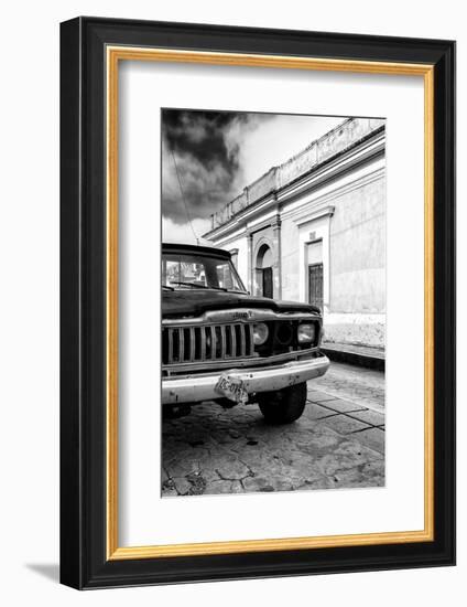 ¡Viva Mexico! Collection - Old Black Jeep and Colorful Street II-Philippe Hugonnard-Framed Photographic Print