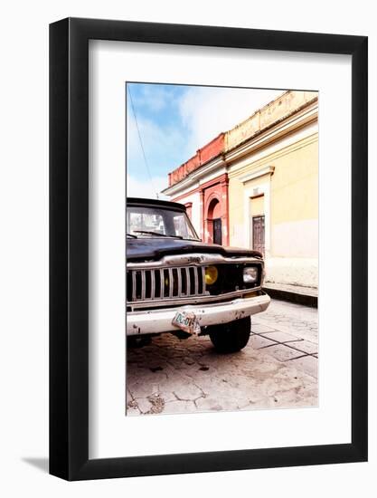 ¡Viva Mexico! Collection - Old Black Jeep and Colorful Street III-Philippe Hugonnard-Framed Photographic Print