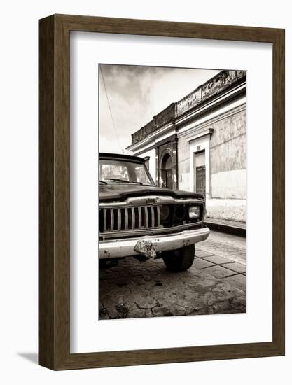 ¡Viva Mexico! Collection - Old Black Jeep and Colorful Street IV-Philippe Hugonnard-Framed Photographic Print