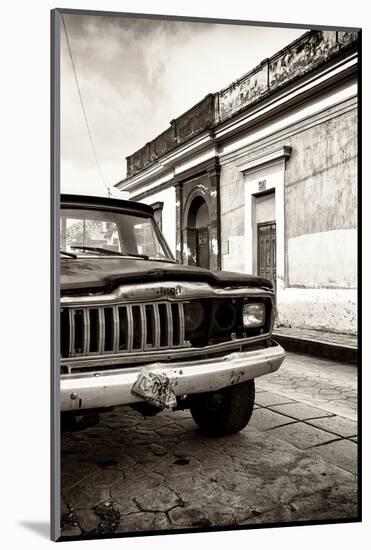 ¡Viva Mexico! Collection - Old Black Jeep and Colorful Street IV-Philippe Hugonnard-Mounted Photographic Print