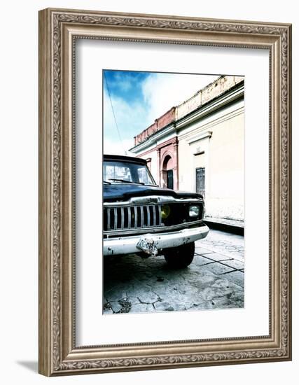 ¡Viva Mexico! Collection - Old Black Jeep and Colorful Street V-Philippe Hugonnard-Framed Photographic Print