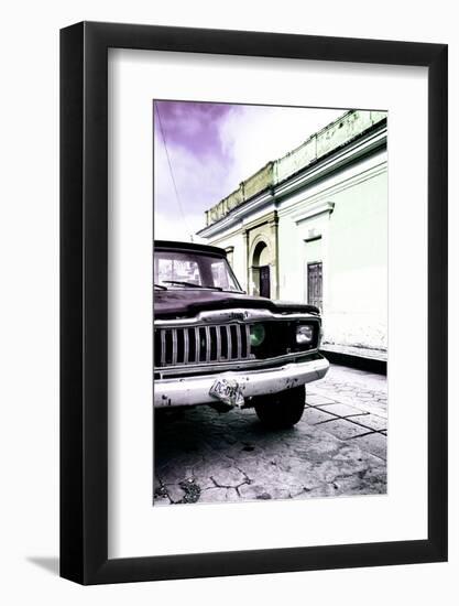 ¡Viva Mexico! Collection - Old Black Jeep and Colorful Street VI-Philippe Hugonnard-Framed Photographic Print