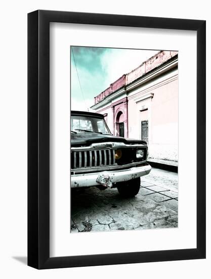 ¡Viva Mexico! Collection - Old Black Jeep and Colorful Street VII-Philippe Hugonnard-Framed Photographic Print