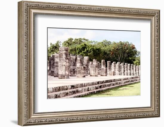 ¡Viva Mexico! Collection - One Thousand Mayan Columns II - Chichen Itza-Philippe Hugonnard-Framed Photographic Print
