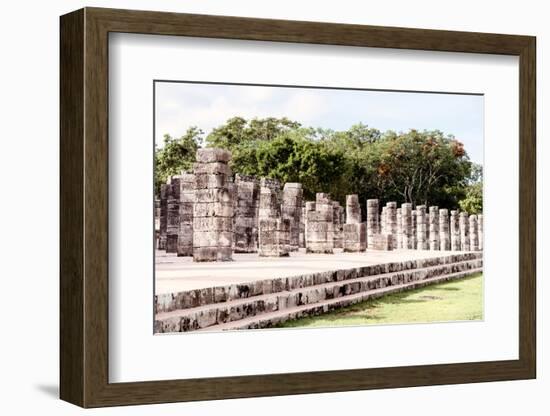 ¡Viva Mexico! Collection - One Thousand Mayan Columns II - Chichen Itza-Philippe Hugonnard-Framed Photographic Print