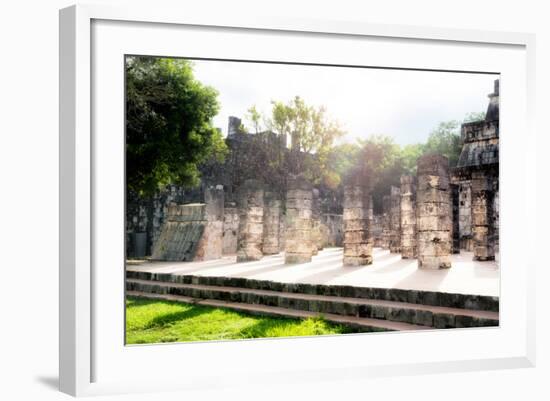 ¡Viva Mexico! Collection - One Thousand Mayan Columns III - Chichen Itza-Philippe Hugonnard-Framed Photographic Print