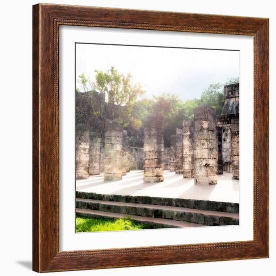 ¡Viva Mexico! Collection - One Thousand Mayan Columns V - Chichen Itza-Philippe Hugonnard-Framed Photographic Print