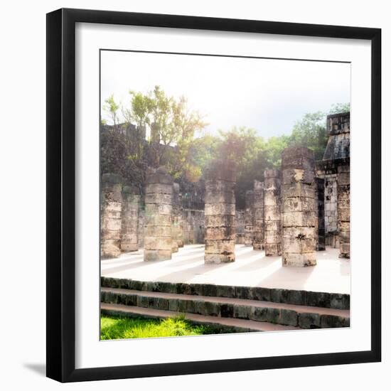 ¡Viva Mexico! Collection - One Thousand Mayan Columns V - Chichen Itza-Philippe Hugonnard-Framed Photographic Print