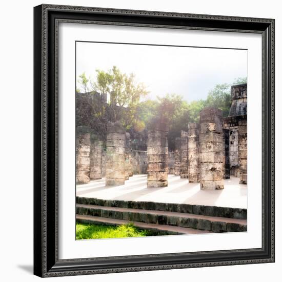 ¡Viva Mexico! Collection - One Thousand Mayan Columns V - Chichen Itza-Philippe Hugonnard-Framed Photographic Print