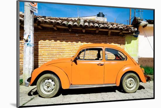 ¡Viva Mexico! Collection - Orange Volkswagen Beetle-Philippe Hugonnard-Mounted Photographic Print