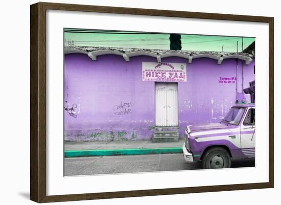 ¡Viva Mexico! Collection - Purple Truck-Philippe Hugonnard-Framed Photographic Print