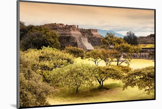 ¡Viva Mexico! Collection - Pyramid of Monte Alban with Fall Colors II-Philippe Hugonnard-Mounted Photographic Print