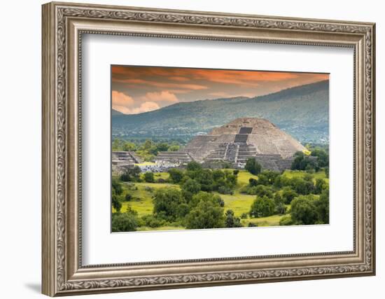 ¡Viva Mexico! Collection - Pyramid of the Sun - Teotihuacan-Philippe Hugonnard-Framed Photographic Print