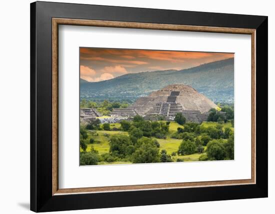 ¡Viva Mexico! Collection - Pyramid of the Sun - Teotihuacan-Philippe Hugonnard-Framed Photographic Print