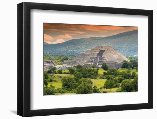 ¡Viva Mexico! Collection - Pyramid of the Sun - Teotihuacan-Philippe Hugonnard-Framed Photographic Print