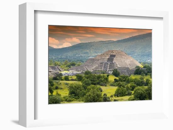 ¡Viva Mexico! Collection - Pyramid of the Sun - Teotihuacan-Philippe Hugonnard-Framed Photographic Print