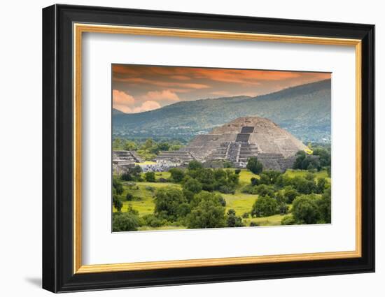 ¡Viva Mexico! Collection - Pyramid of the Sun - Teotihuacan-Philippe Hugonnard-Framed Photographic Print