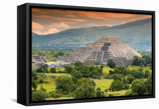 ¡Viva Mexico! Collection - Pyramid of the Sun - Teotihuacan-Philippe Hugonnard-Framed Premier Image Canvas