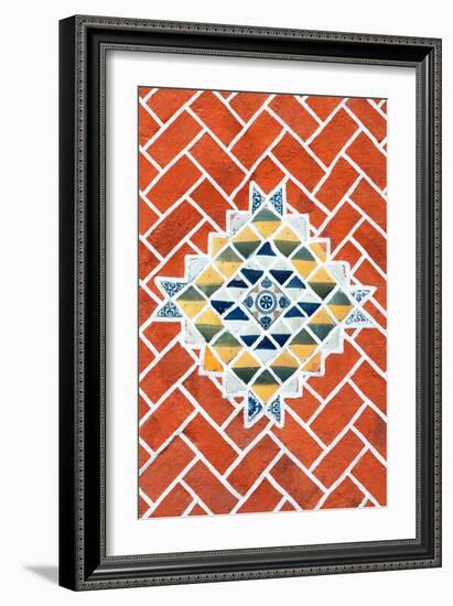 ¡Viva Mexico! Collection - Red Mosaics-Philippe Hugonnard-Framed Photographic Print