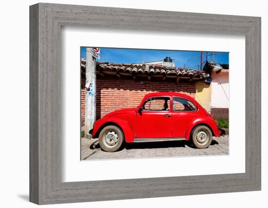 ¡Viva Mexico! Collection - Red Volkswagen Beetle-Philippe Hugonnard-Framed Photographic Print