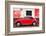 ¡Viva Mexico! Collection - Red VW Beetle Car and American Graffiti-Philippe Hugonnard-Framed Photographic Print