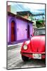 ¡Viva Mexico! Collection - Red VW Beetle Car in a Colorful Street-Philippe Hugonnard-Mounted Photographic Print
